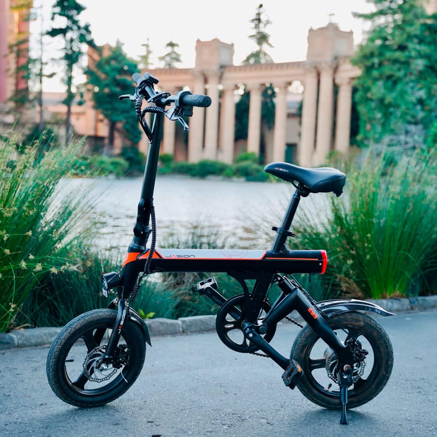 EB3 Electric Bike Adults 21mph, 500W Peak Motor, 270Wh Battery, Rear Suspension, 3 Levels Assist, 14" Folding Ebike for Adults and Teens, Complies to UL2849
