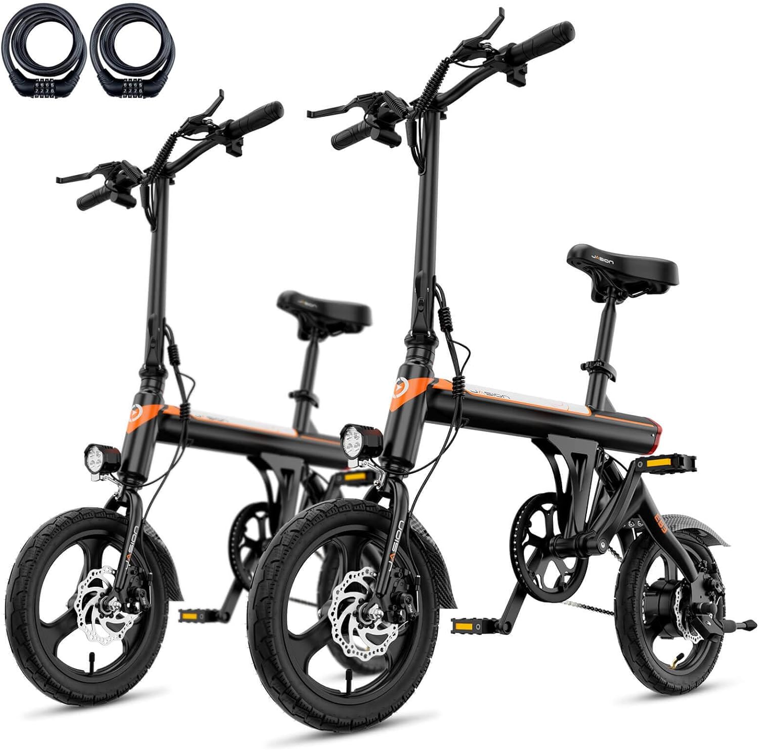 EB3 Electric Bike Adults 21mph, 500W Peak Motor, 270Wh Battery, Rear Suspension, 3 Levels Assist, 14" Folding Ebike for Adults and Teens, Complies to UL2849