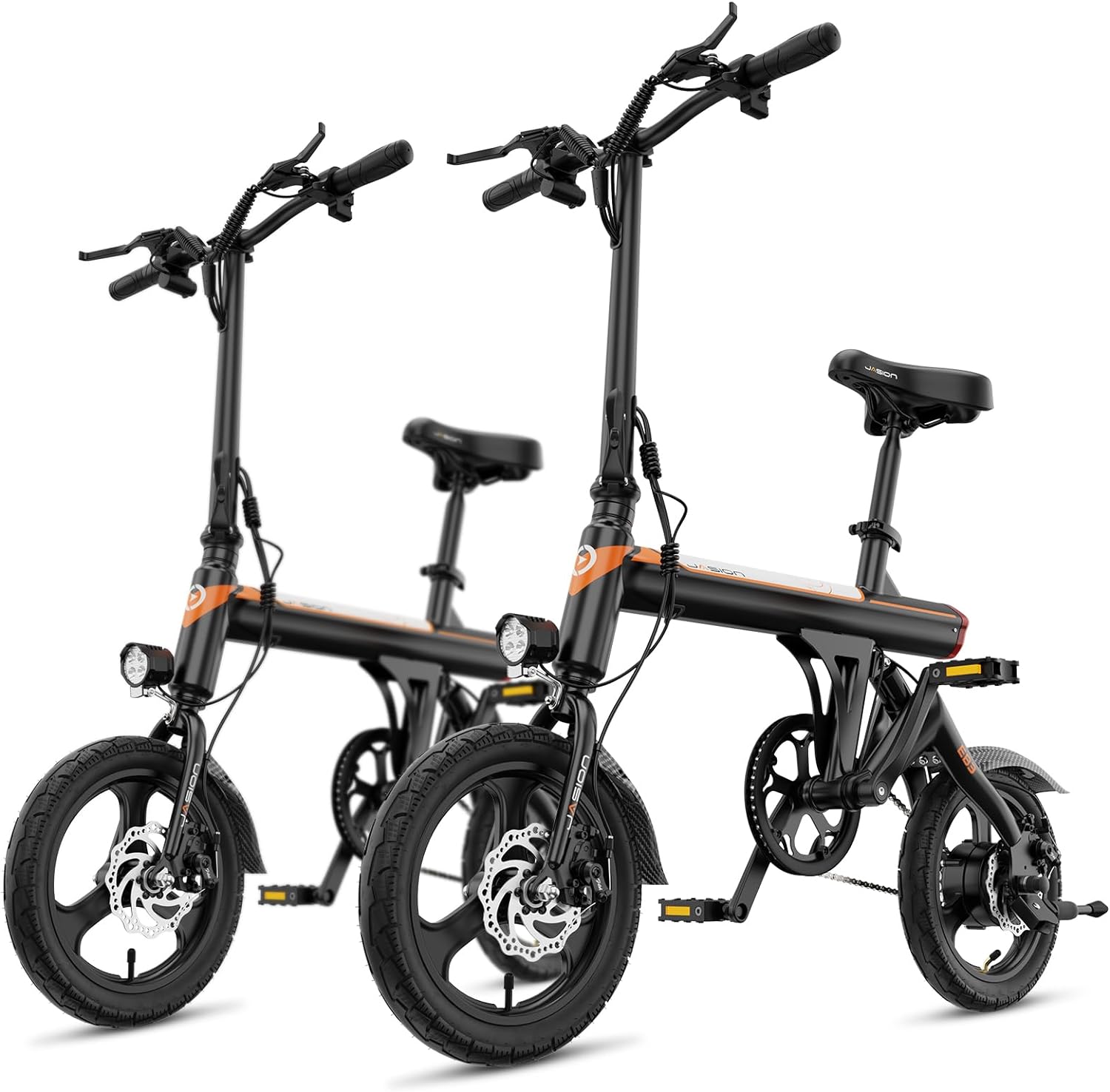 EB3 Electric Bike Adults 21mph, 500W Peak Motor, 270Wh Battery, Rear Suspension, 3 Levels Assist, 14" Folding Ebike for Adults and Teens, Complies to UL2849