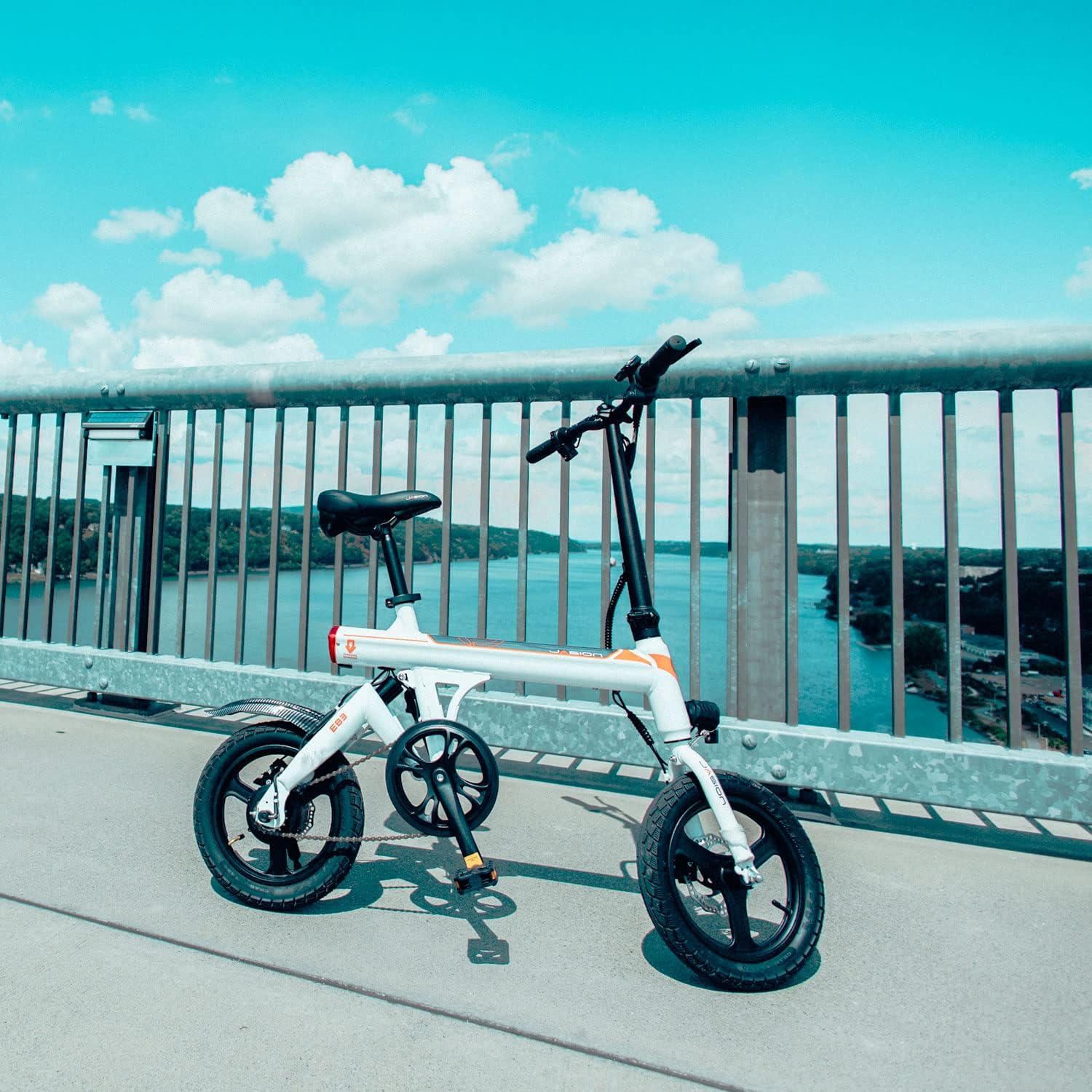 EB3 Electric Bike Adults 21mph, 500W Peak Motor, 270Wh Battery, Rear Suspension, 3 Levels Assist, 14" Folding Ebike for Adults and Teens, Complies to UL2849