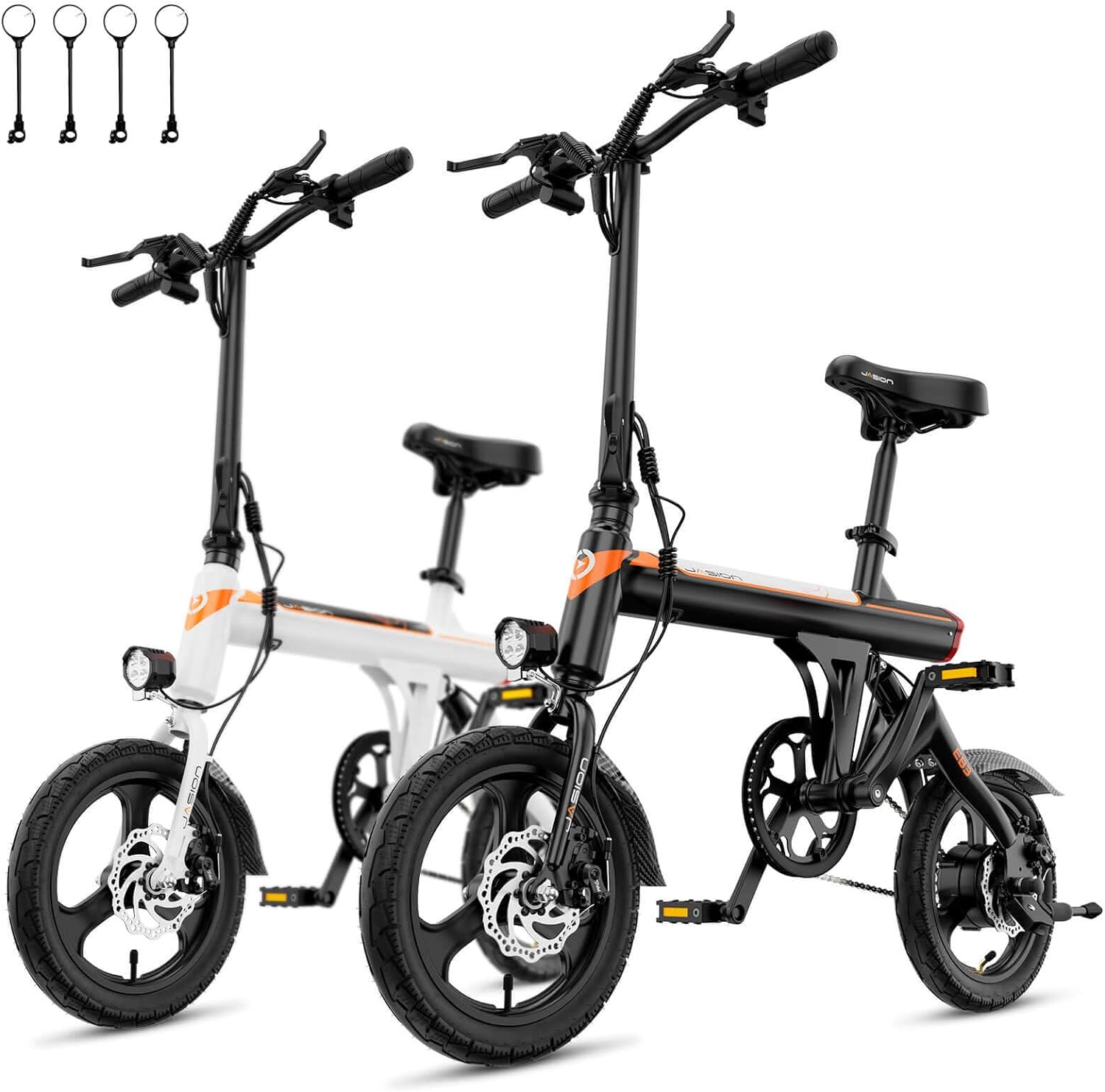 EB3 Electric Bike Adults 21mph, 500W Peak Motor, 270Wh Battery, Rear Suspension, 3 Levels Assist, 14" Folding Ebike for Adults and Teens, Complies to UL2849