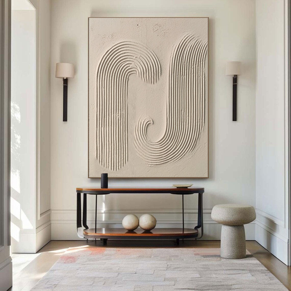 Beige Minimalist Abstract Painting #AVG 005