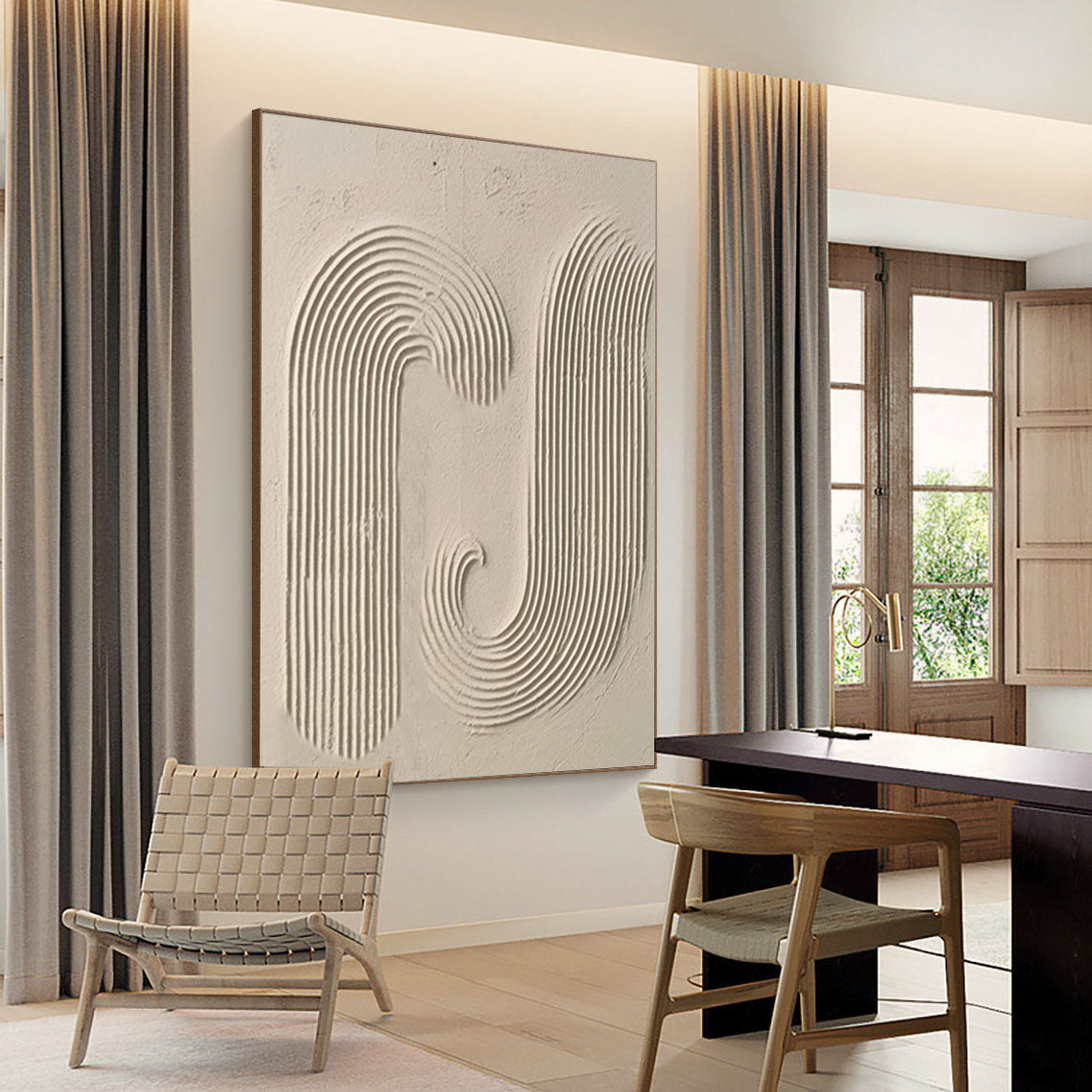 Beige Minimalist Abstract Painting #AVG 005