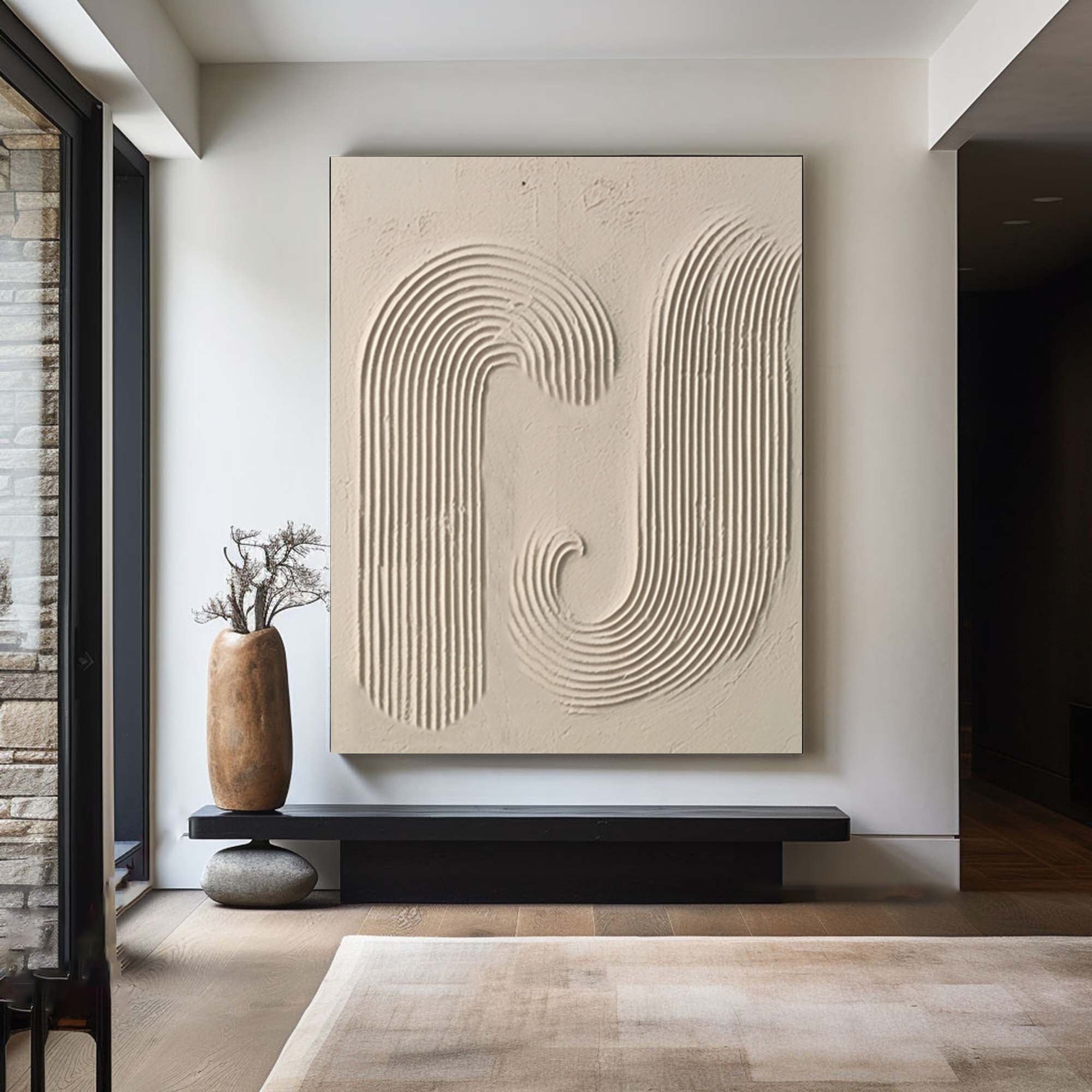 Beige Minimalist Abstract Painting #AVG 005