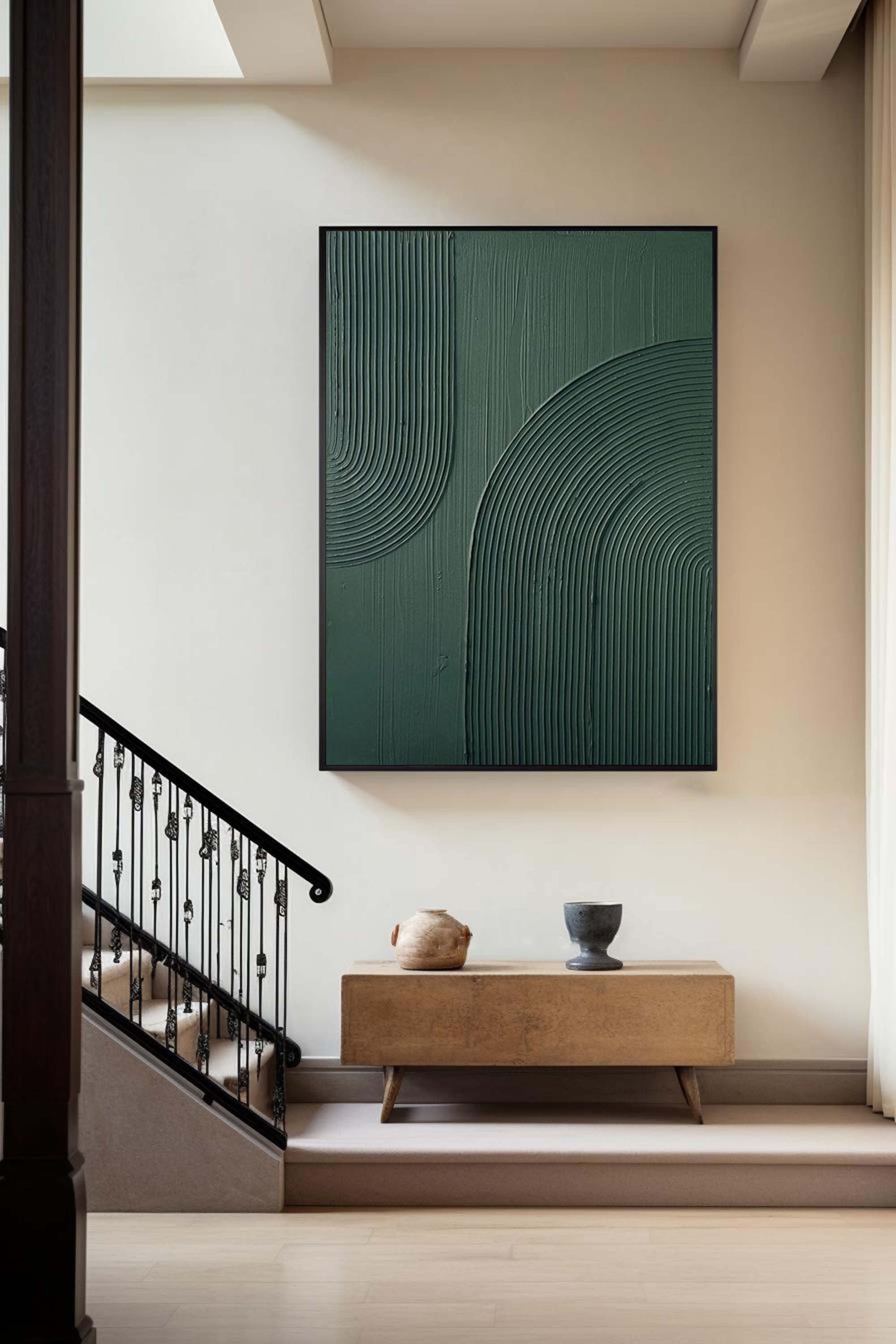 Blue & Green Abstract Painting #CXA 015