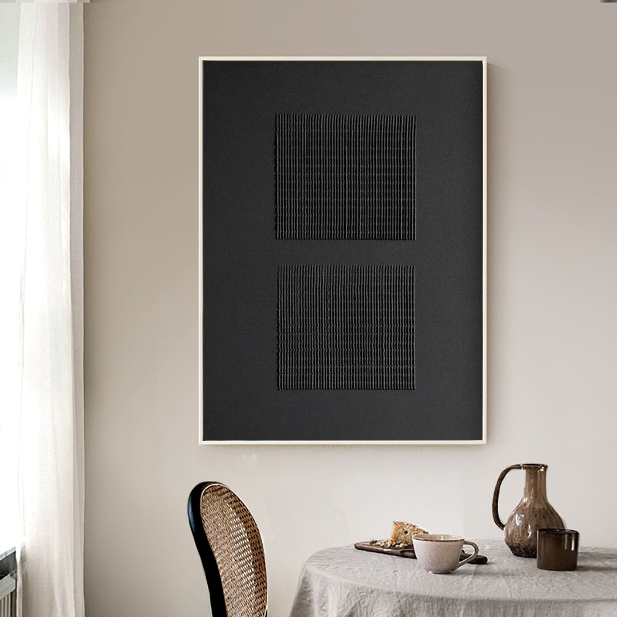 Black Minimalist Abstract Painting #AVG 006