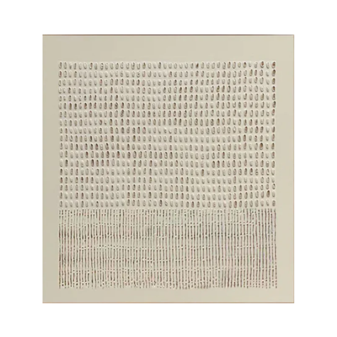 Modern Beige Grid Texture Wabi Sabi Wall Art #WS 004