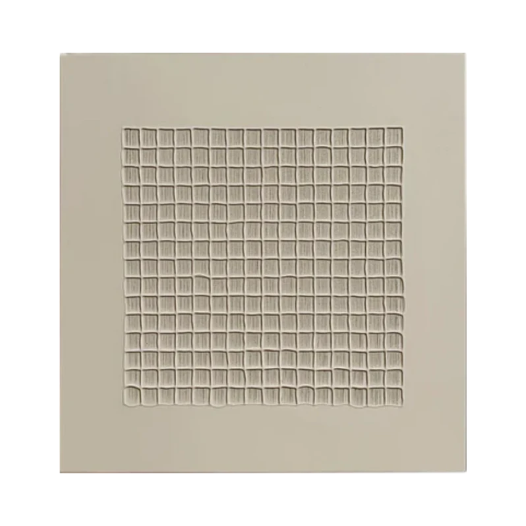 Modern Beige Grid Texture Wabi Sabi Wall Art #WS 003