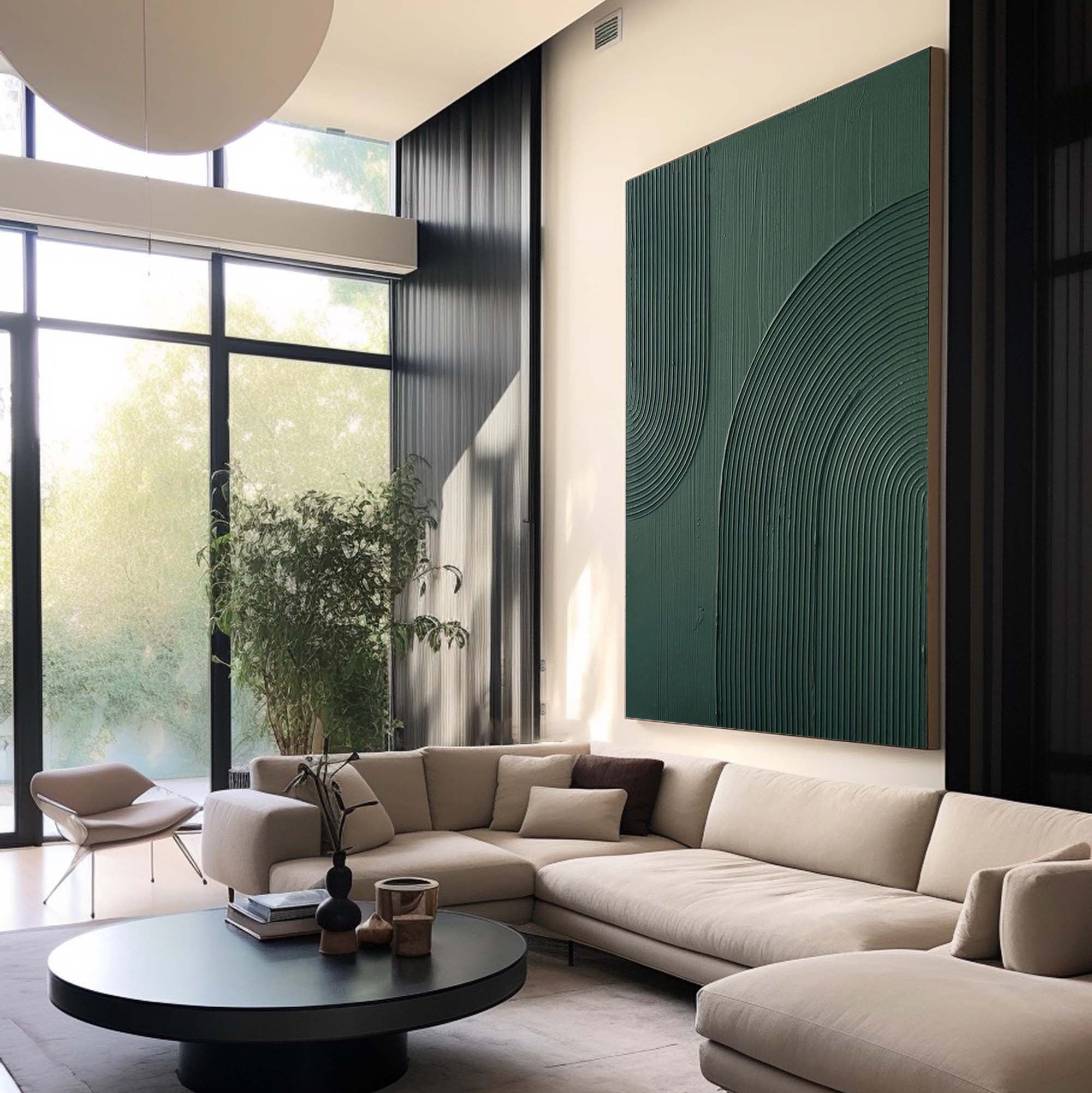Blue & Green Abstract Painting #CXA 015