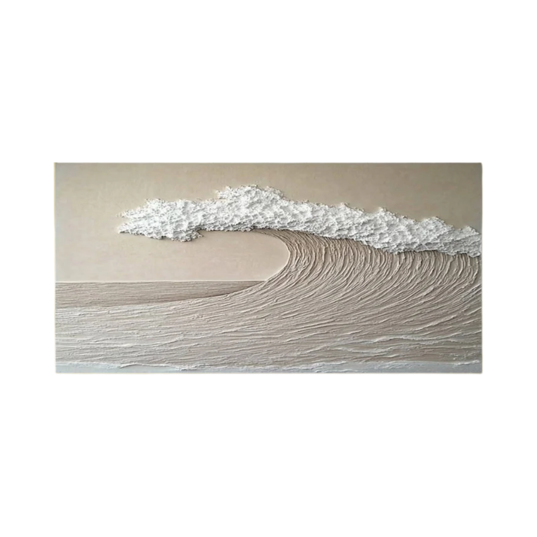 Dynamic Ocean Wave Canvas Art Textured Sea Painting #OS 073