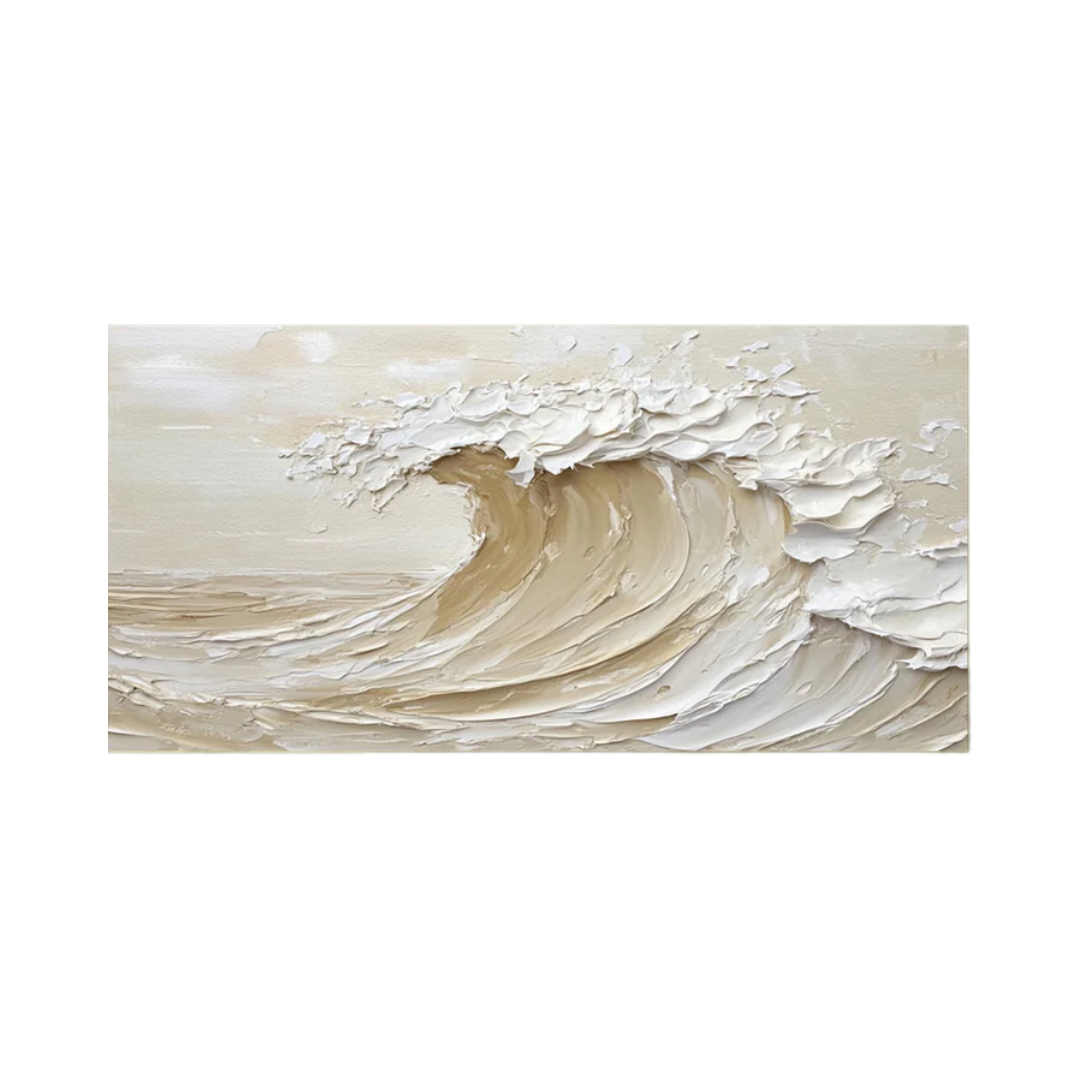 Dynamic Ocean Wave Canvas Art Textured Sea Painting #OS 072