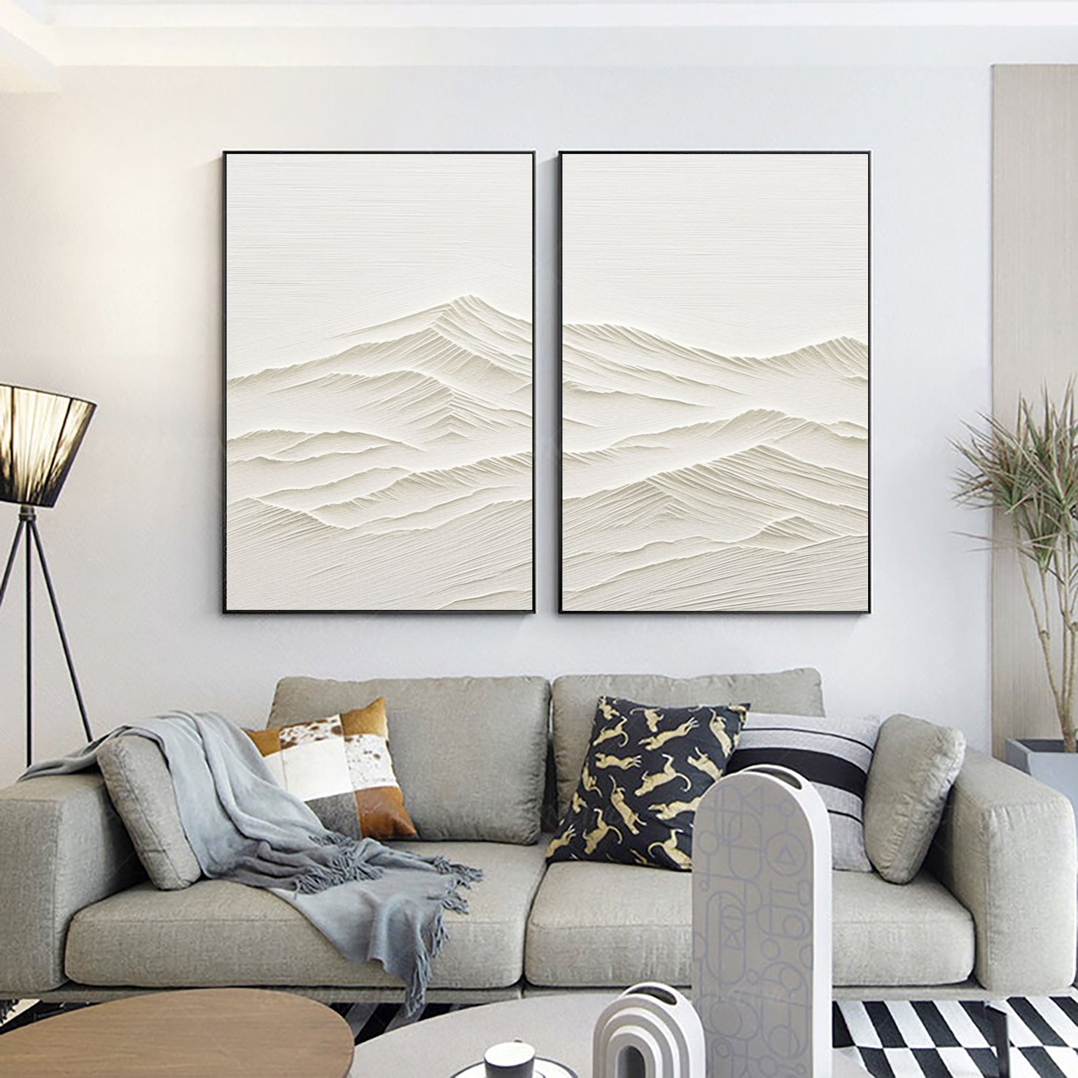 Abstract Tranquility Painting SET OF 2 #CXA 018