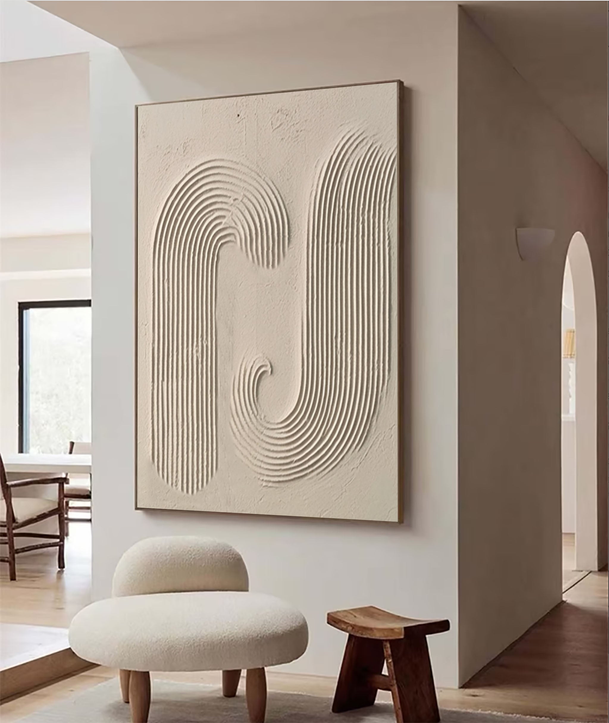 Beige Minimalist Abstract Painting #AVG 005