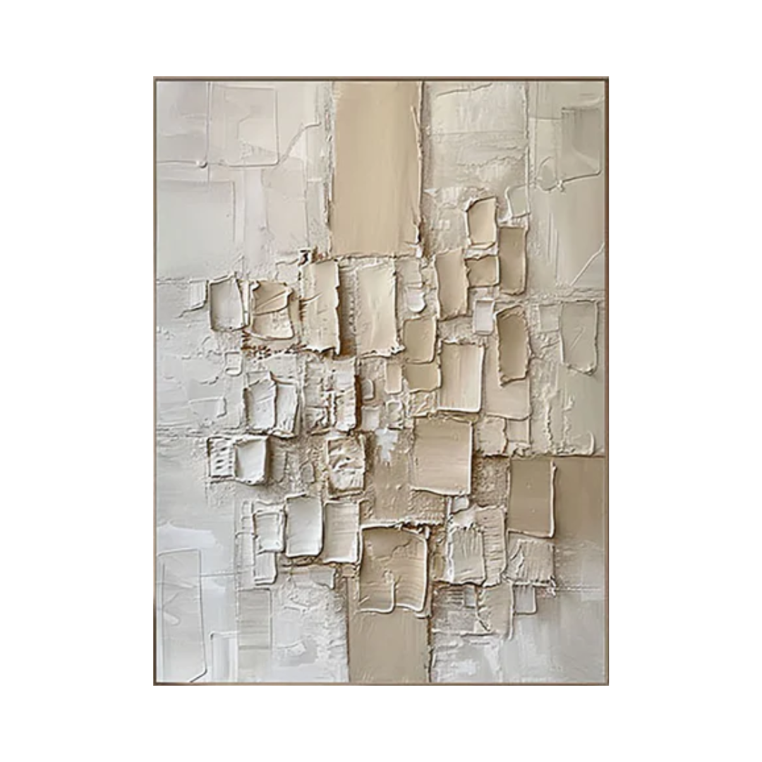 Abstract Textured Wall Art in Neutral Tones #BBM 021