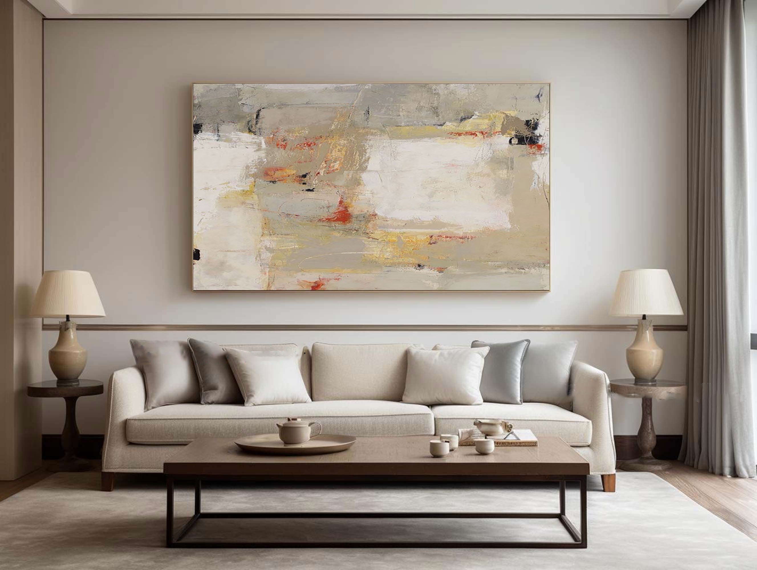 Beige & Brown Abstract Painting #BBA 001