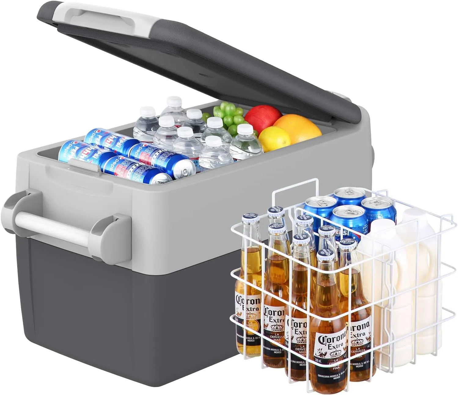 AJ30 Portable Refrigerator,Portable Freezer,32 Quart(30L) Electric Cooler,Car Refrigerator,12/24V DC Cable & 110/240V AC,Car Fridge for Camping,Truck,RV,Travel,Fishing