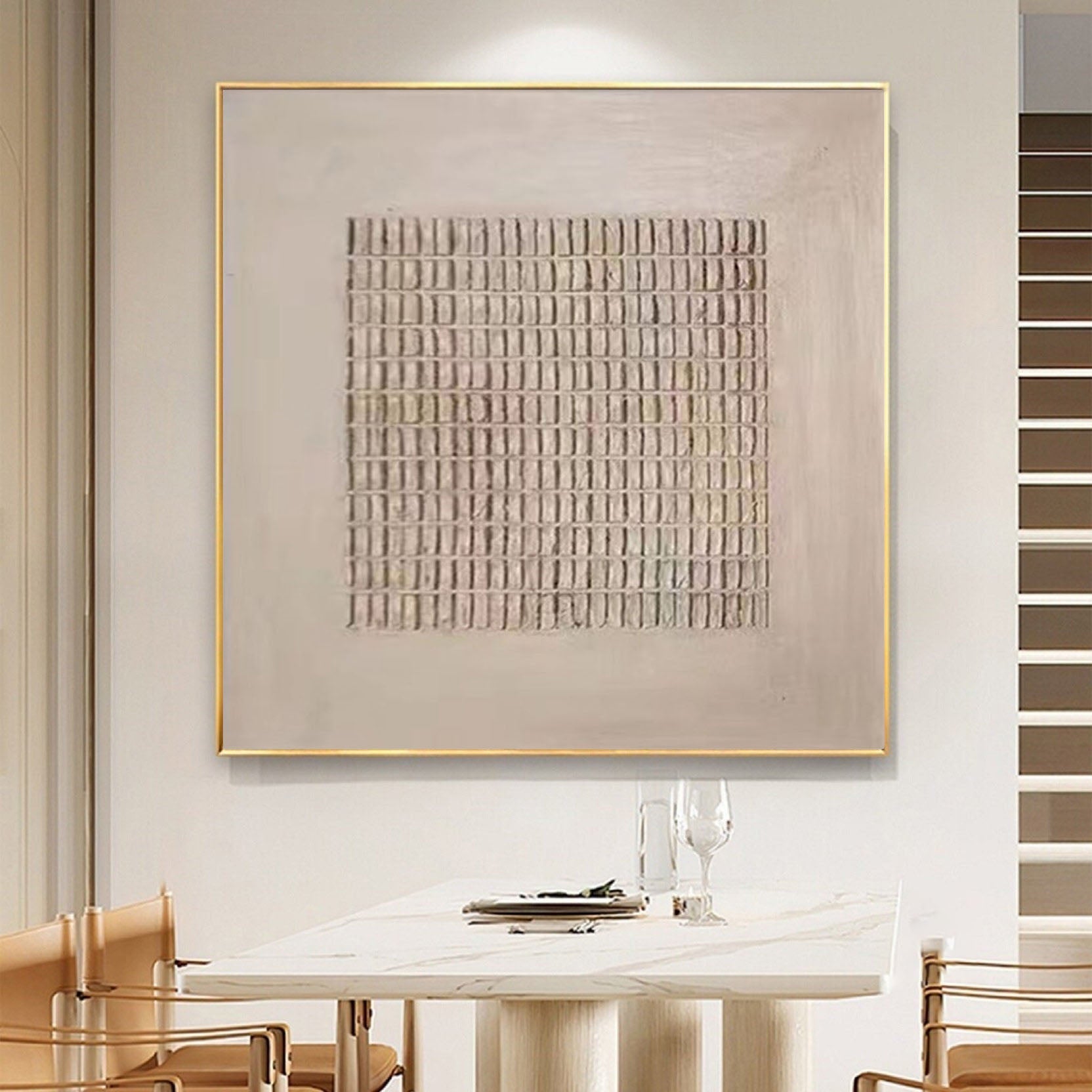 Beige & Brown Abstract Painting #CXA 023