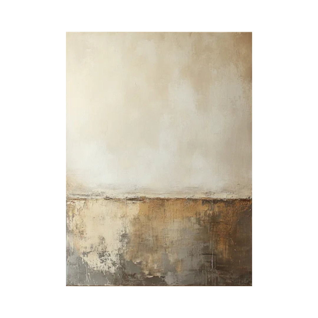Elegant Decay Abstract Beige Wall Art #BBA 041