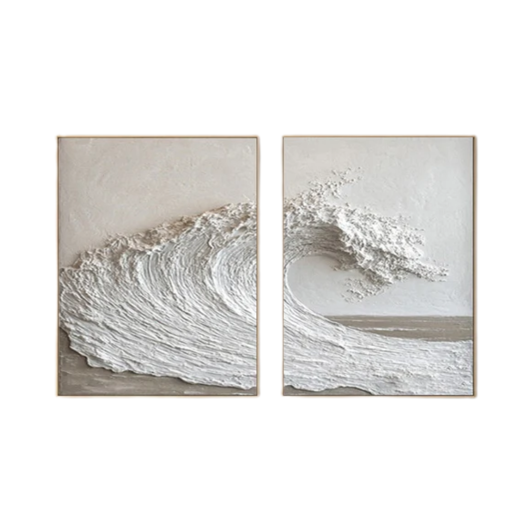 Textured Ocean Wave Art 3D Oil Painting for Modern Home Decor #BBS 011
