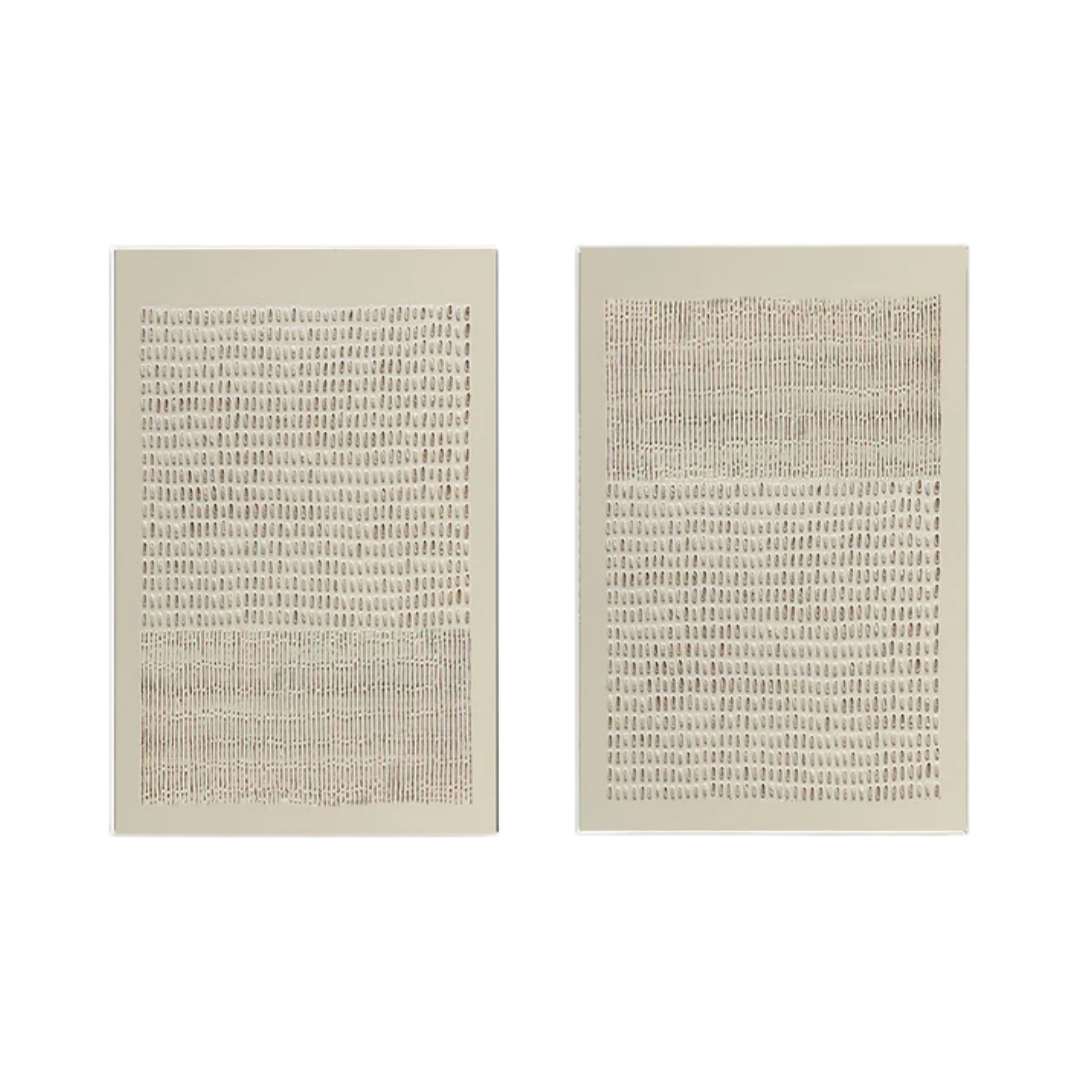 Wabi Sabi Abstract Art Set of Two for Elegant Wall Decor #BBS 007
