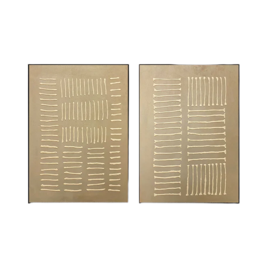 Modern Wabi Sabi Artwork Pair Minimalist Wall Decor  #BBS 006