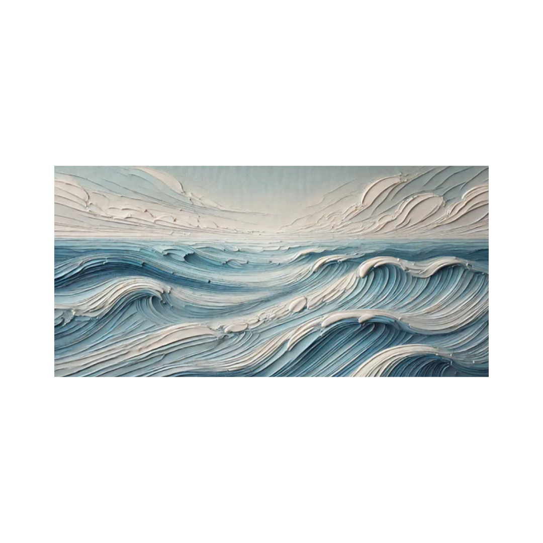 Majestic Ocean Wave Canvas Art Large Coastal Decor for Living Room #OS 081