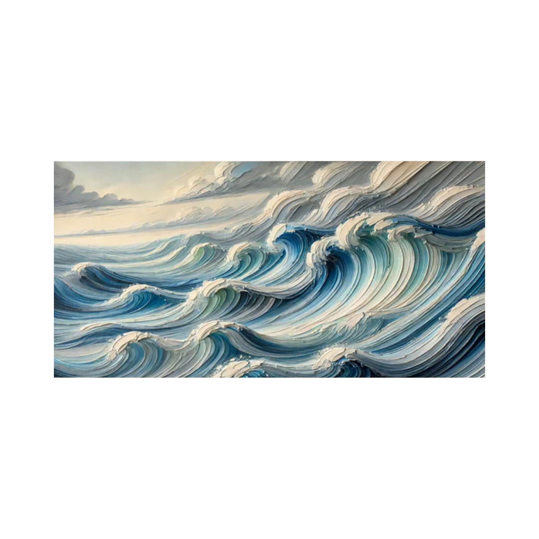 Majestic Ocean Wave Canvas Art Large Coastal Decor for Living Room #OS 080