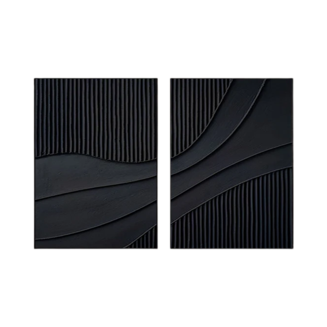 Simplistic Style Oil Painting | Modern Art for Elegant Home Decor Set Of 2 #BMS 001