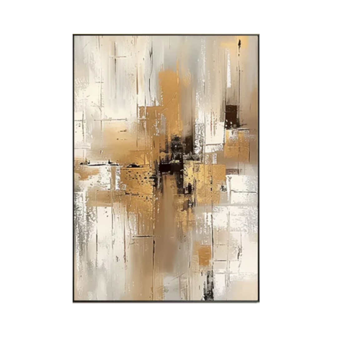 Neutral Abstract Art Oil Painting for Room Decor #BBA 016