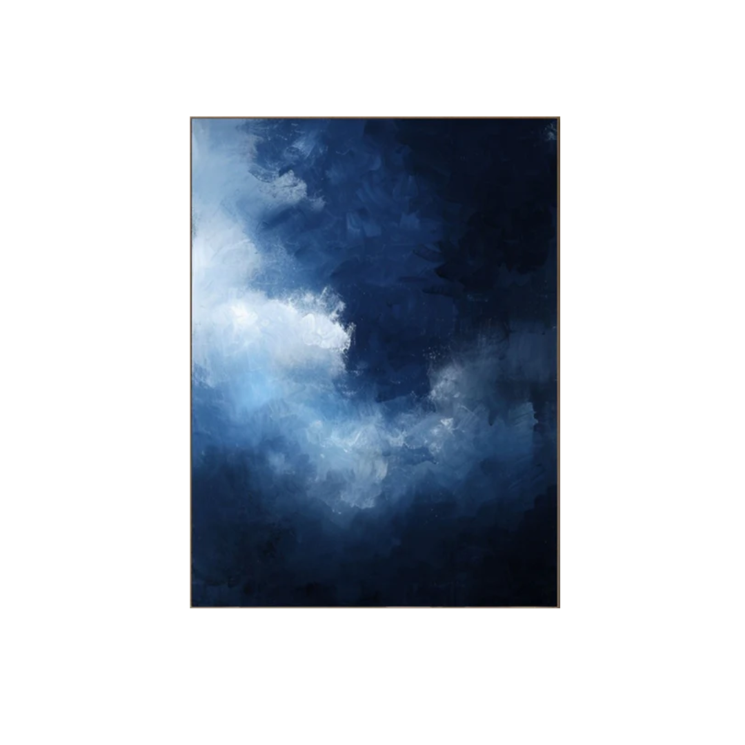 Serene Cloudscape Abstract Art Canvas Modern Sky Painting #OS 016