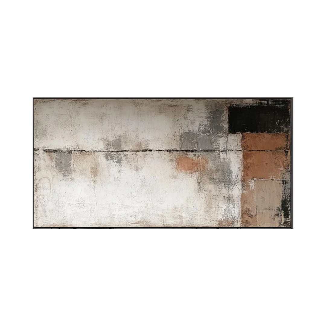 Rustic Harmony Large Abstract Earth Tones Painting #BBA 042