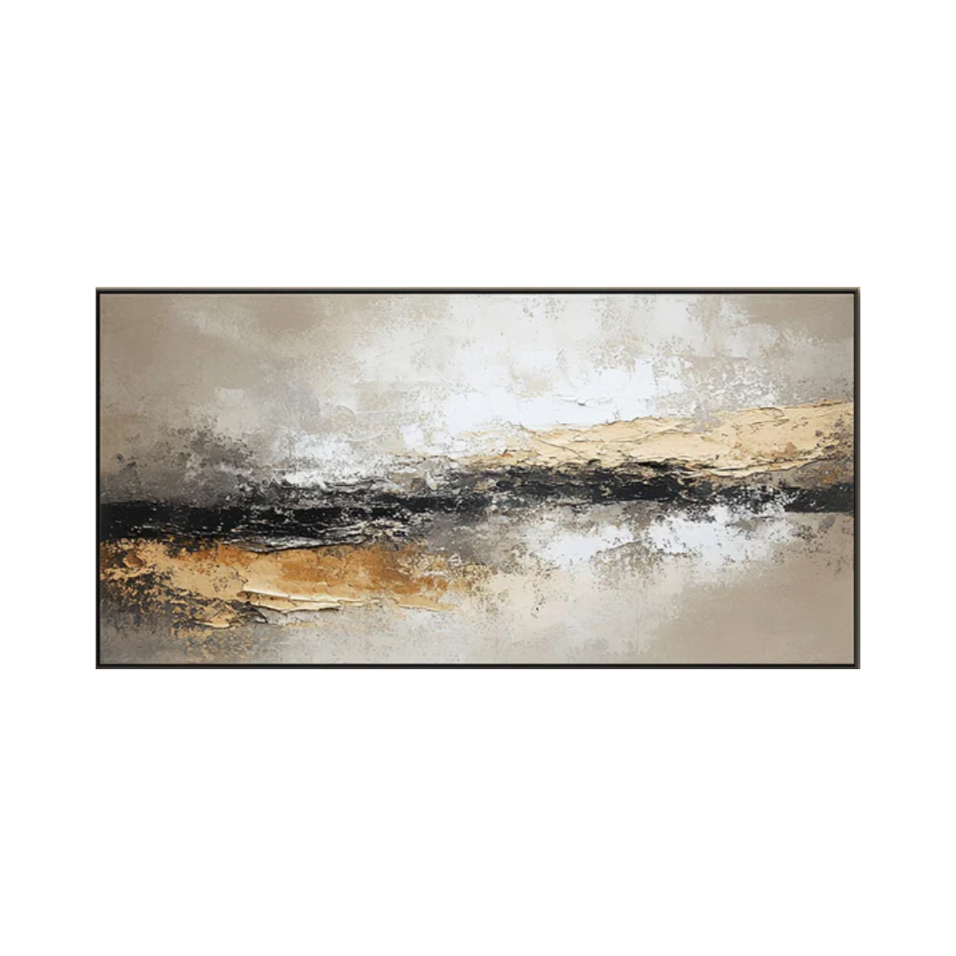 Rustic Harmony Large Abstract Earth Tones Painting #BBA 043