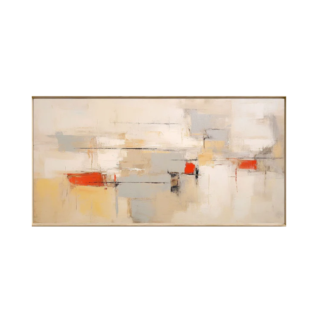Beige & Brown Abstract Painting #CXA 014