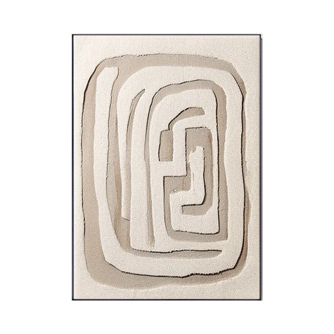 Beige & Brown Abstract Painting #CXA 015