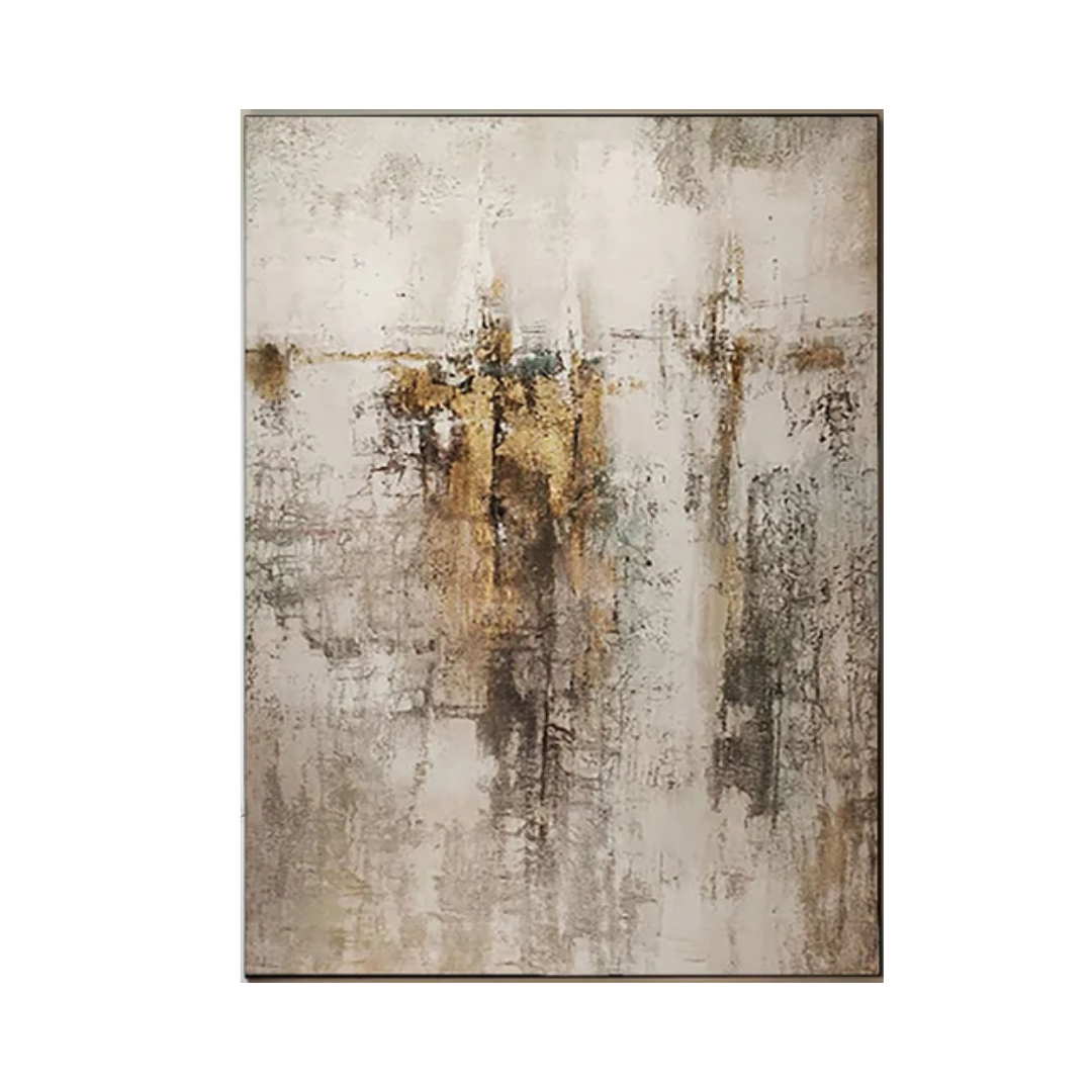 Beige & Brown Abstract Painting #CXA 022
