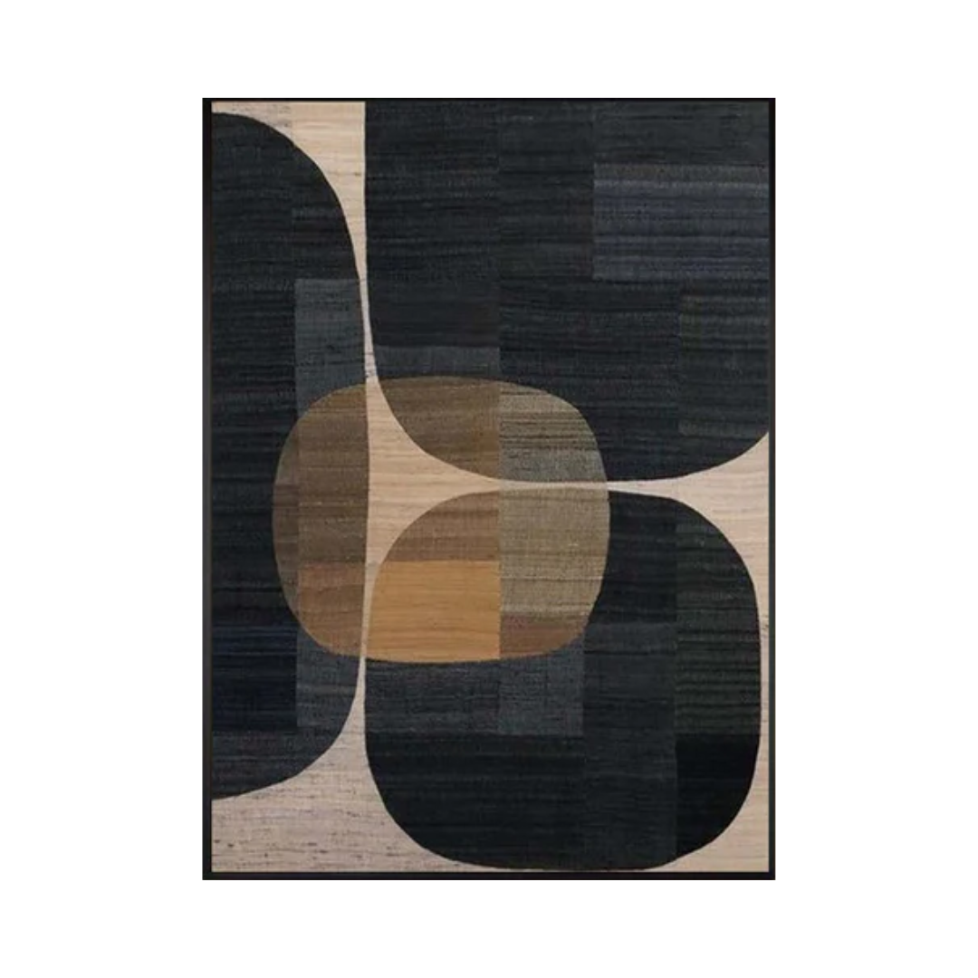 Beige & Brown Abstract Painting #LL 001