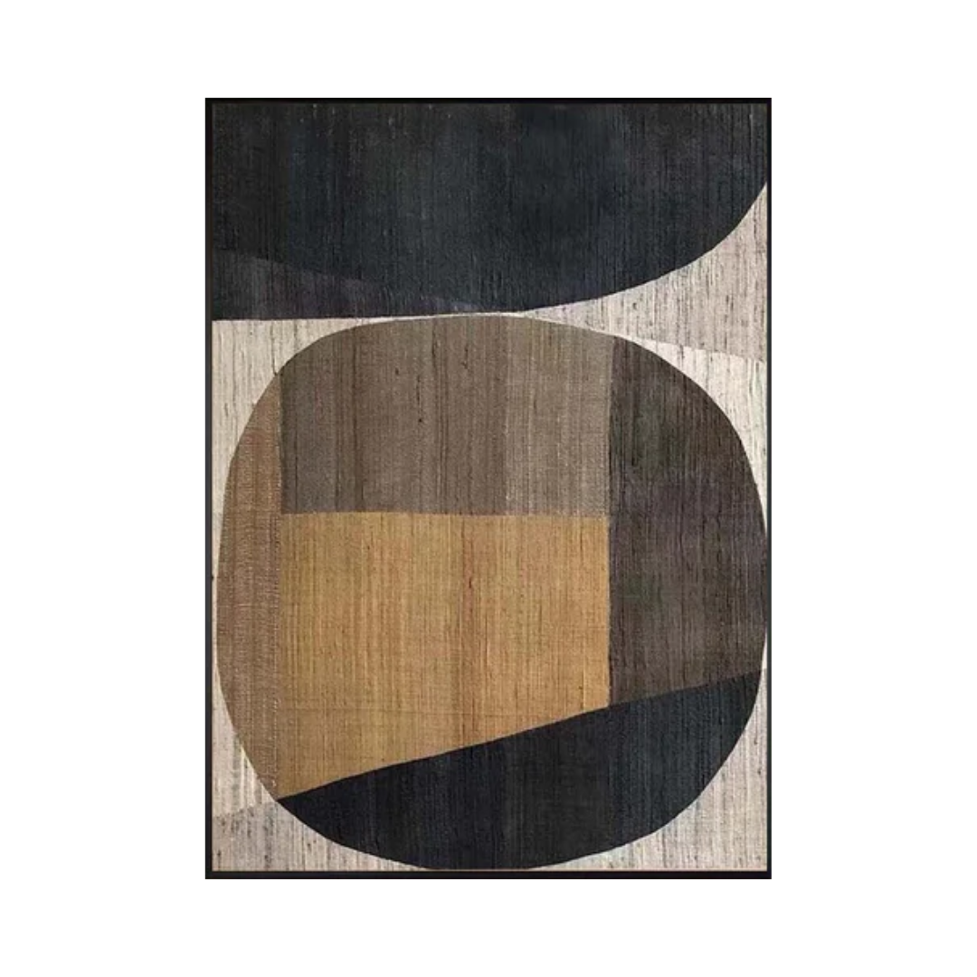 Beige & Brown Abstract Painting #LL 002