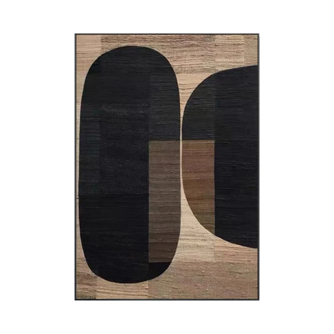 Beige & Brown Abstract Painting #LL 012
