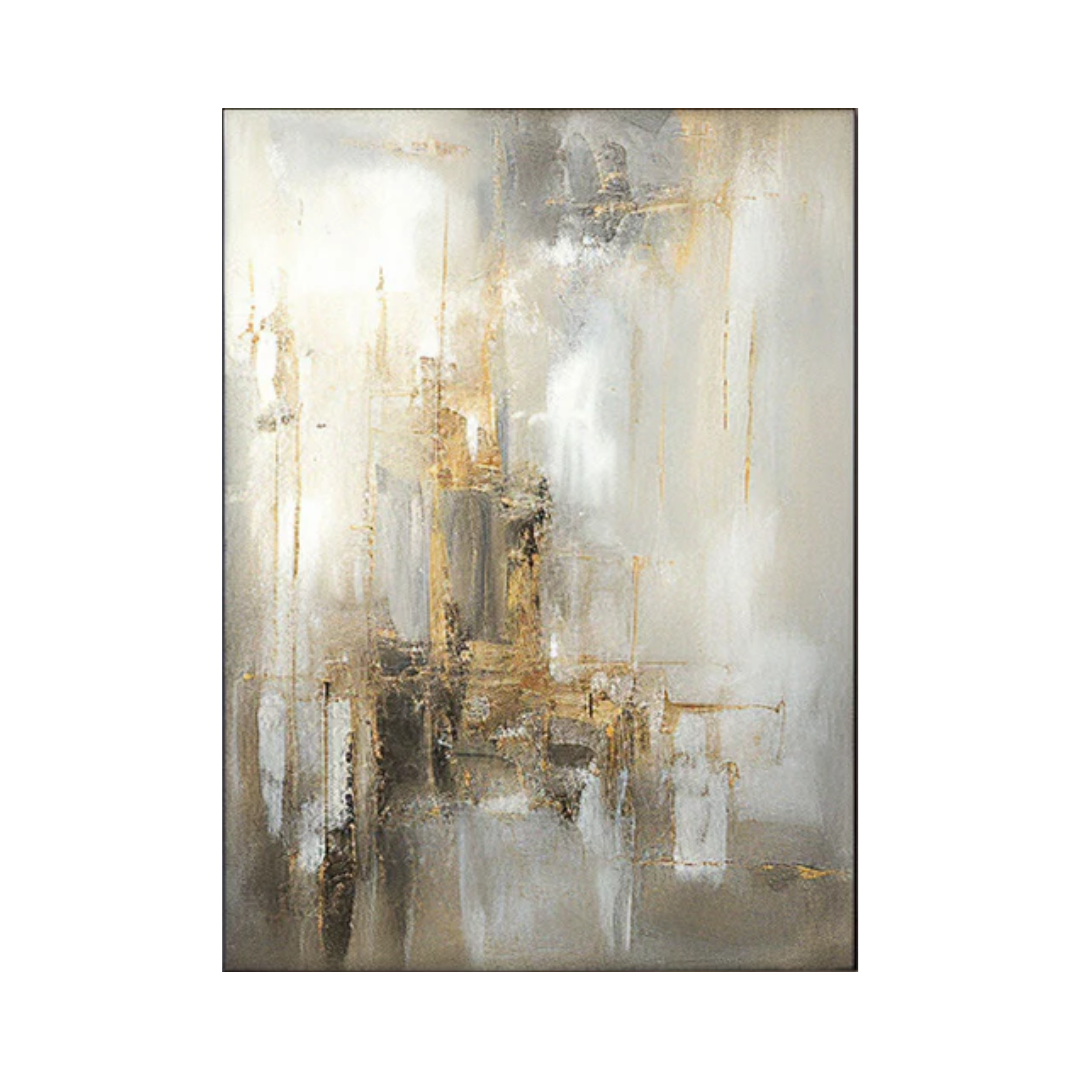 Beige & Brown Abstract Painting #CXA 006