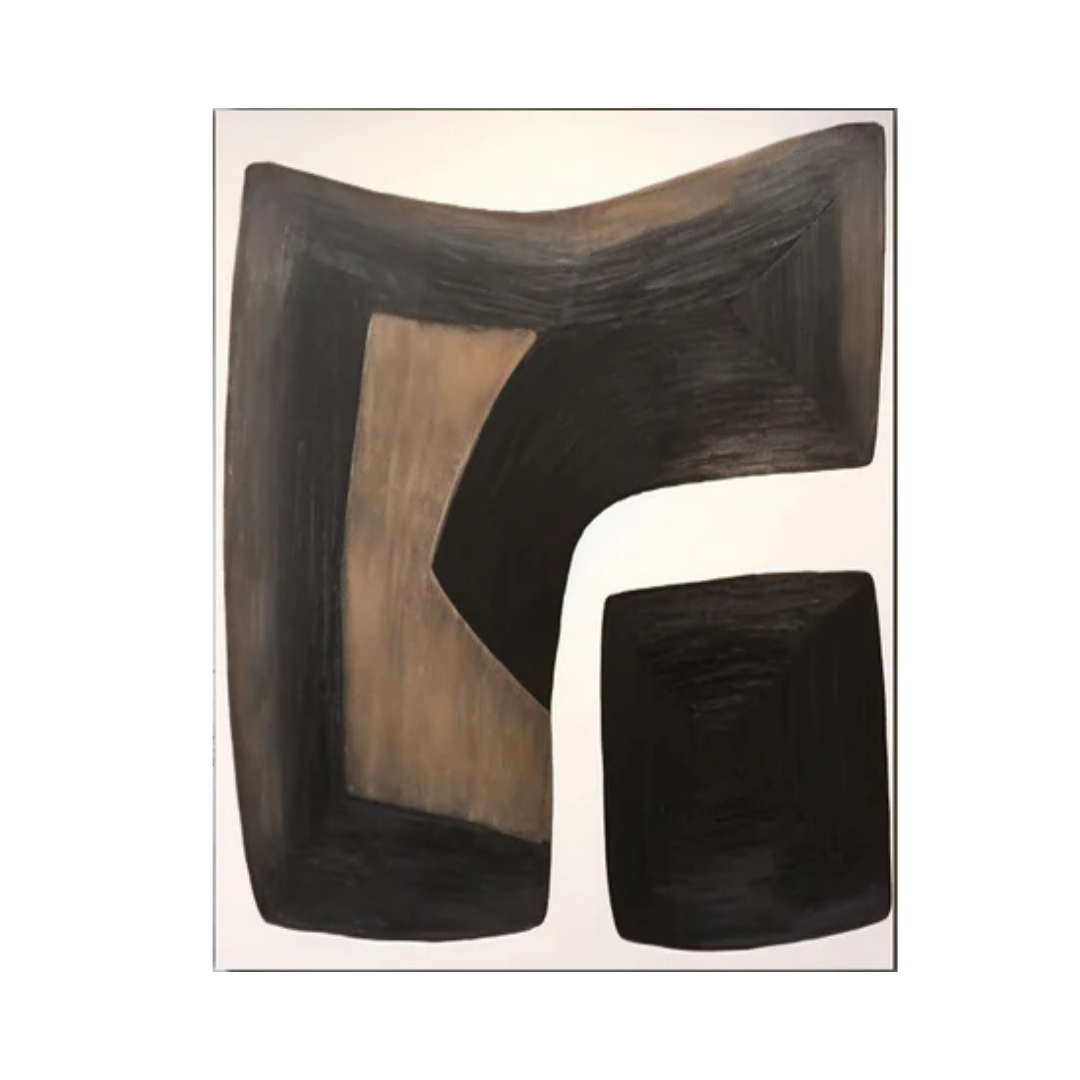 Black & White Abstract Painting #CXA 034