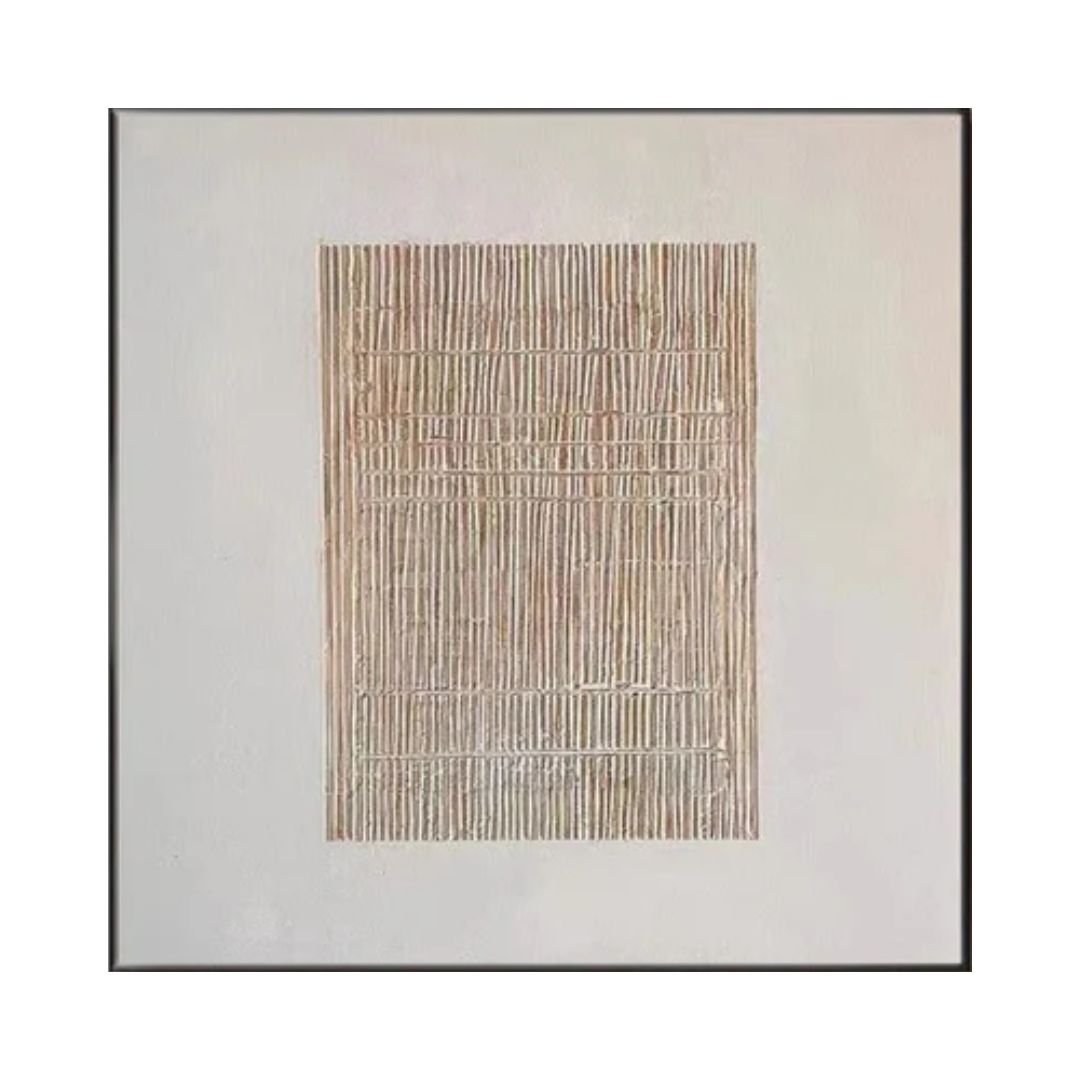 Beige & Brown Abstract Painting #LL 023