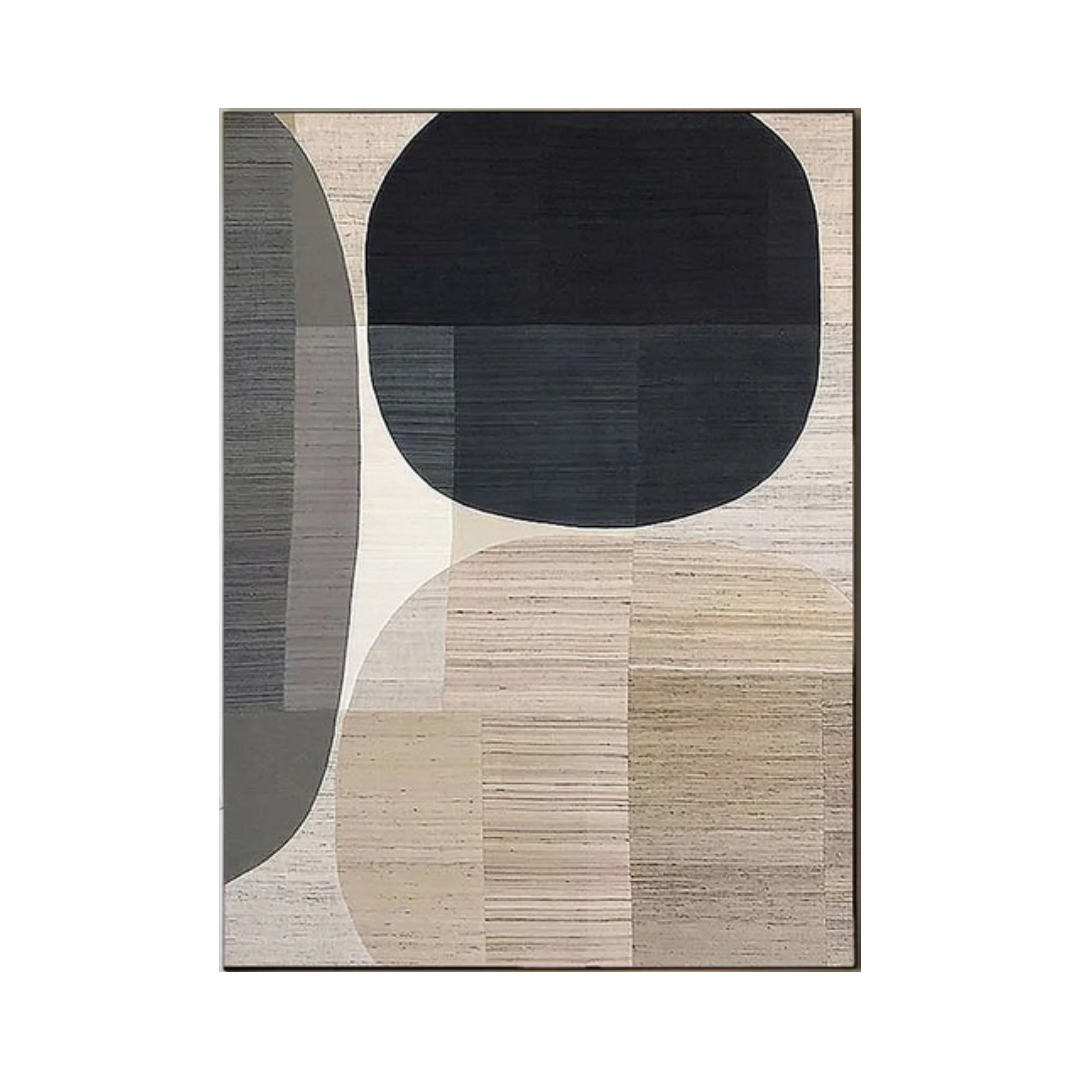 Beige & Brown Abstract Painting #LL 010