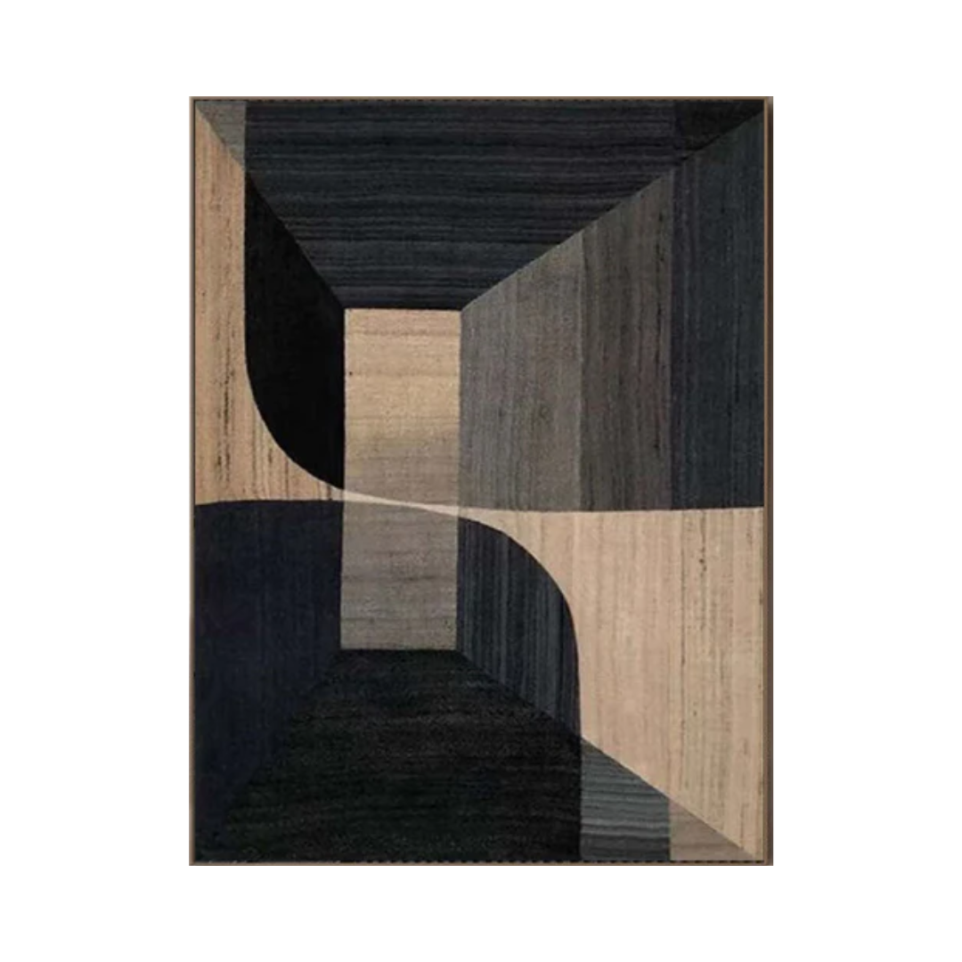 Beige & Brown Abstract Painting #LL 013
