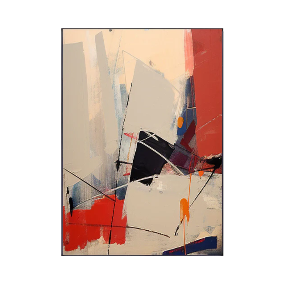 Beige & Brown Abstract Painting #CXA 008