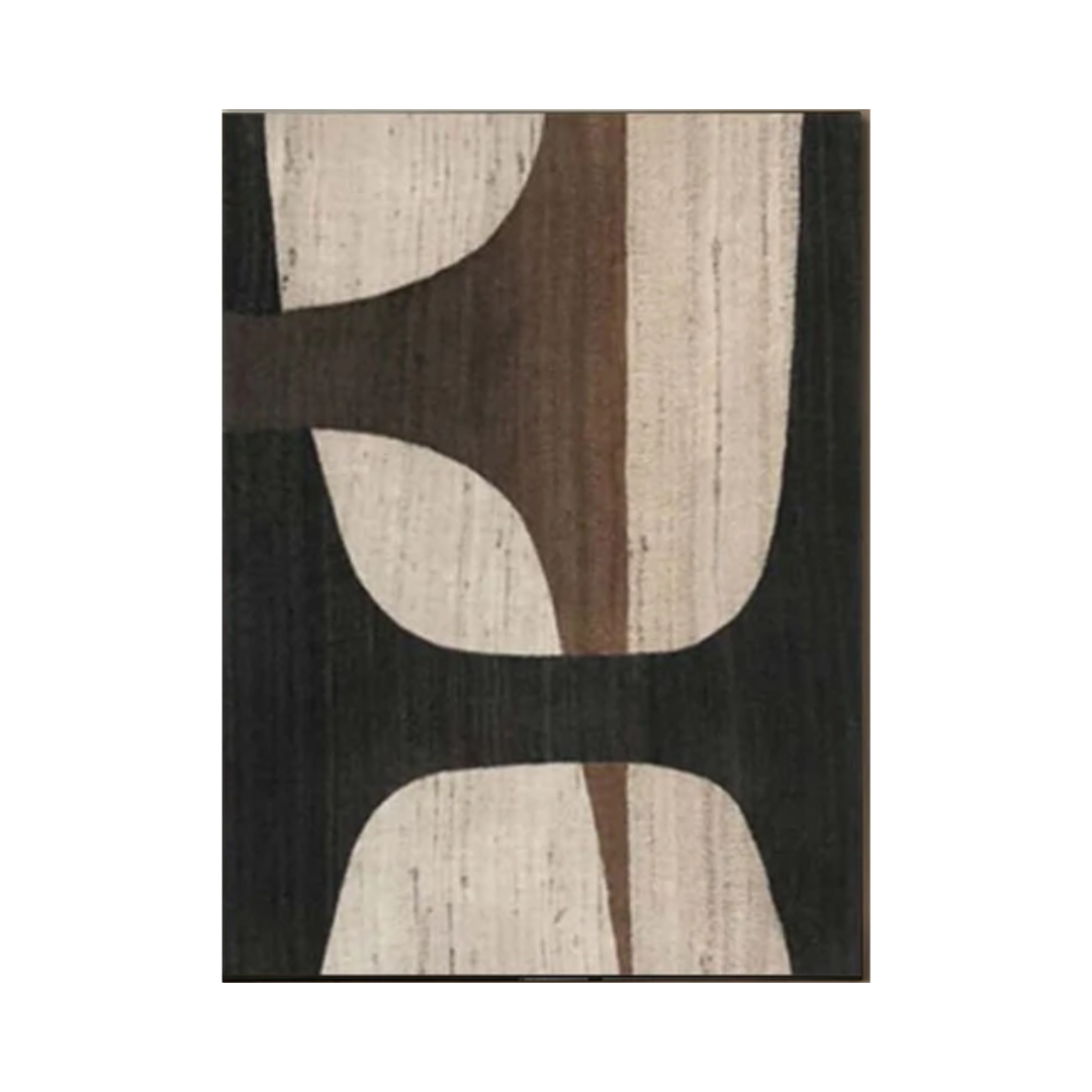 Beige & Brown Abstract Painting #LL 046