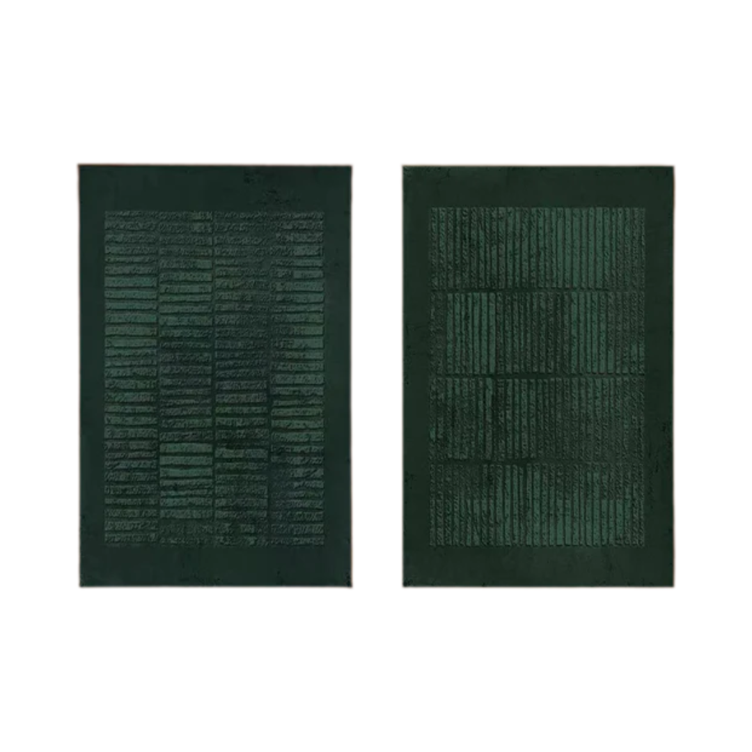 Blue & Green Abstract Painting  SET OF 2 #AVG 001