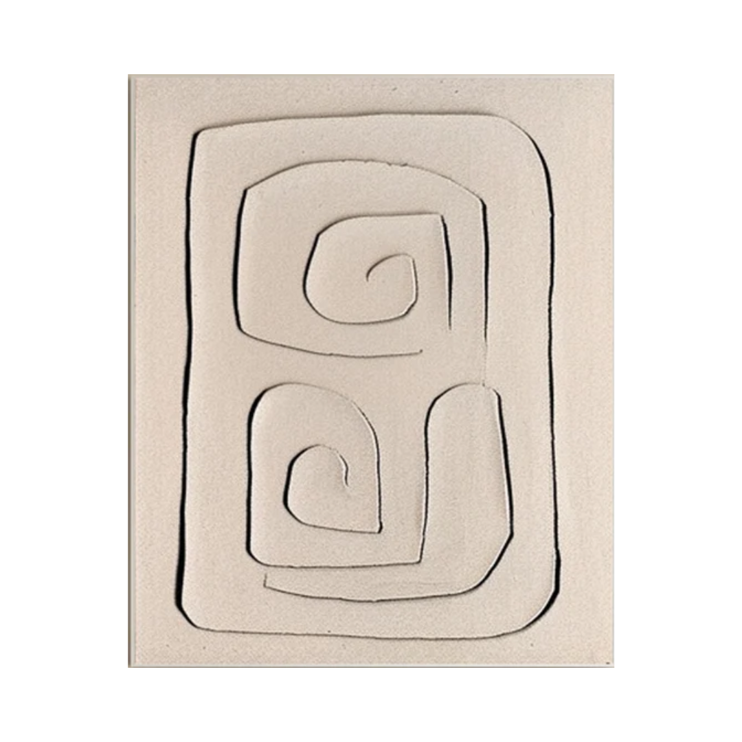 Beige & Brown Abstract Painting #CXA 018