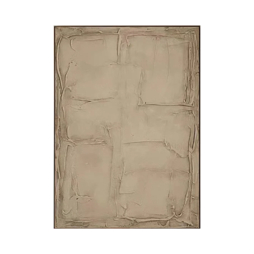 Beige & Brown Abstract Painting #CXA 020