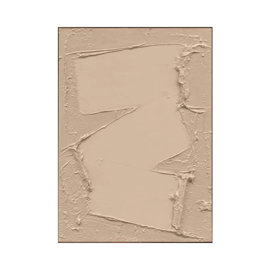 Beige & Brown Abstract Painting #CXA 031