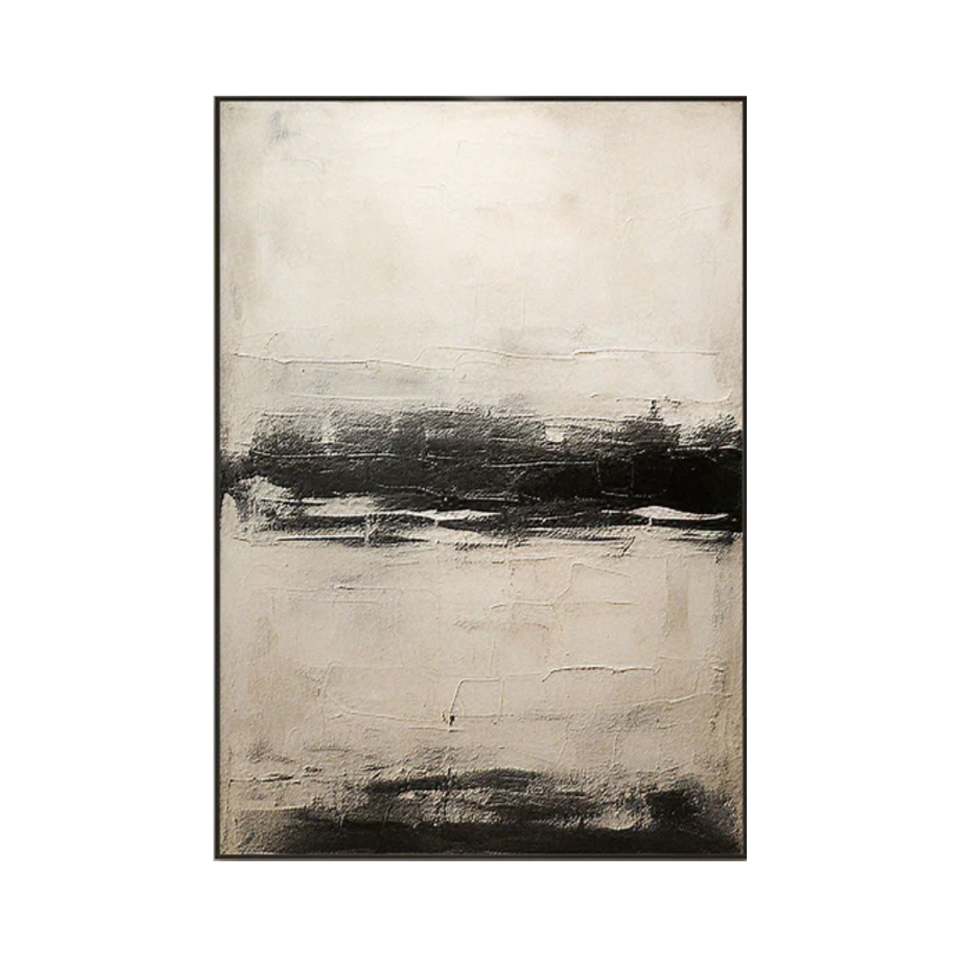 Black & White Abstract Painting #CXA 014